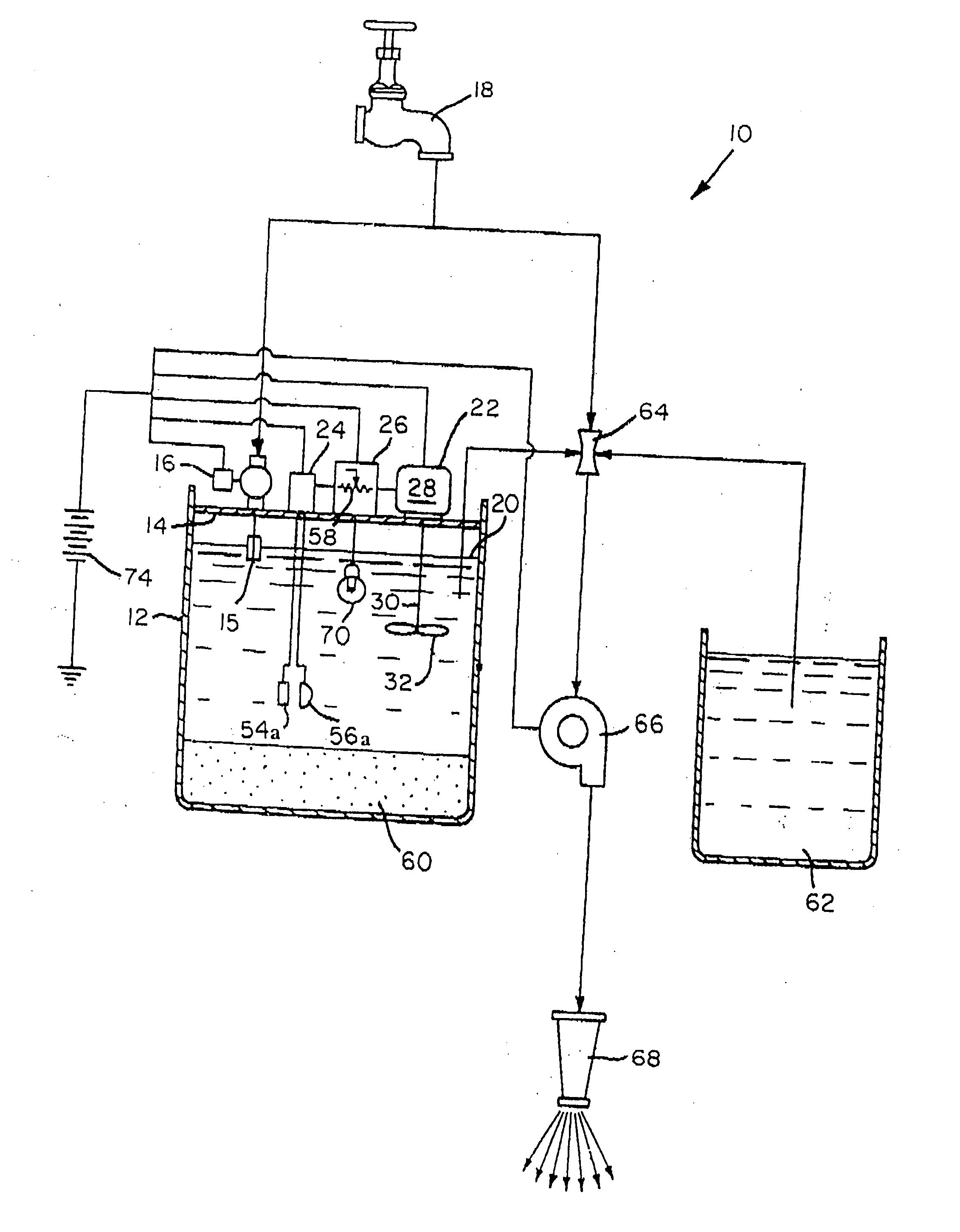 Apparatus for dissolving a solid material in a liquid