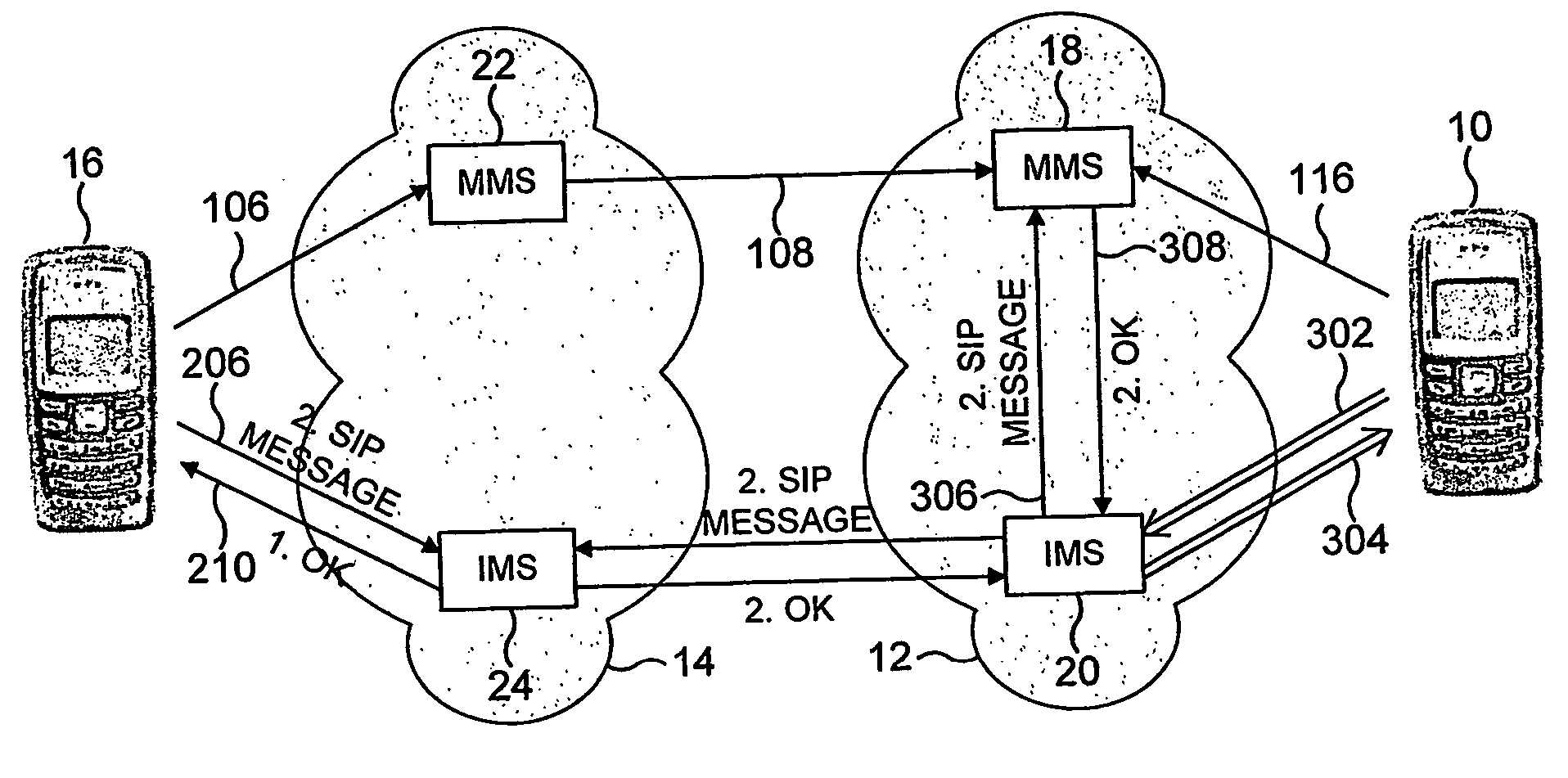 Message header for messaging service