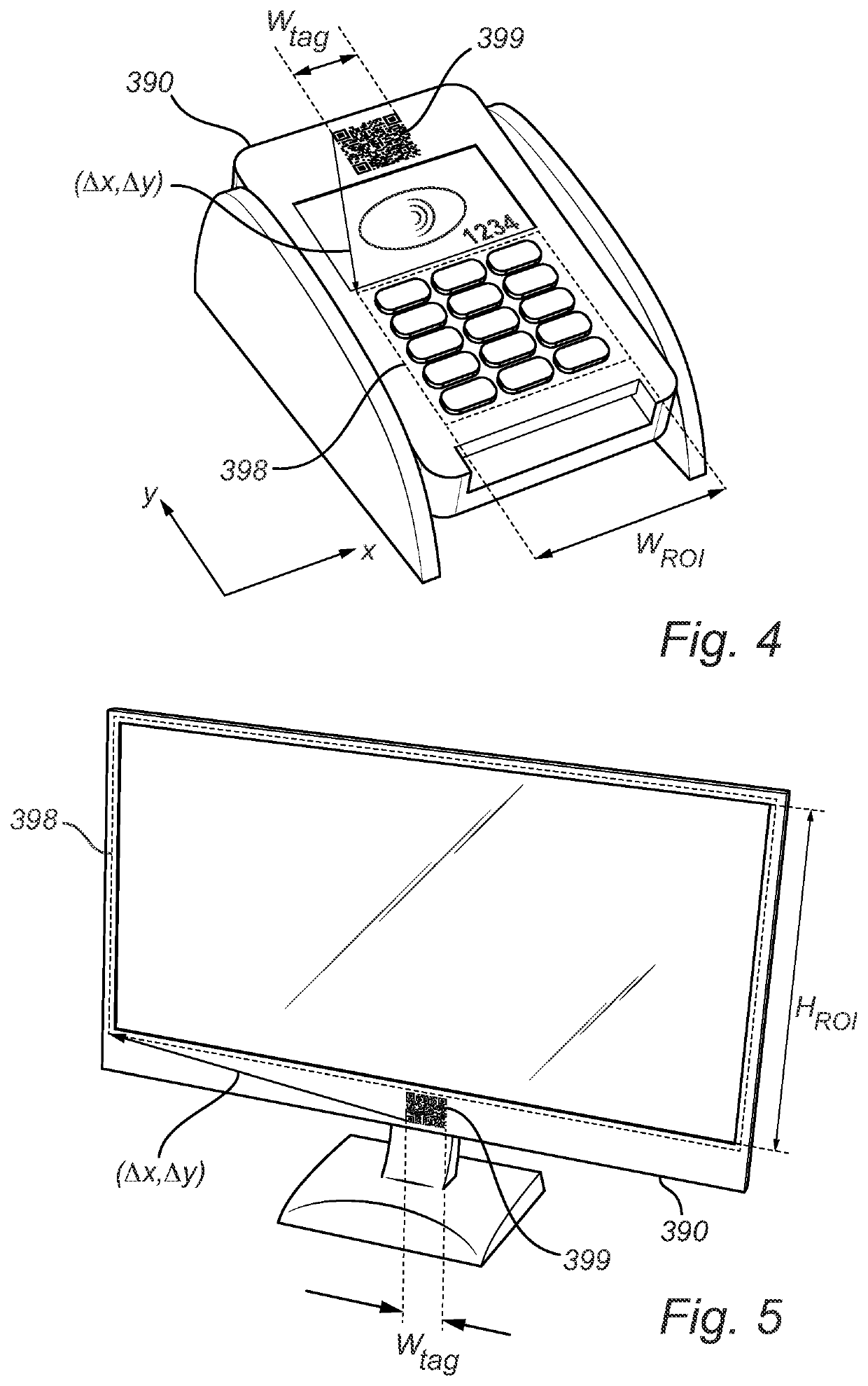 Tag for indicating a region of interest and method for finding a region of interest in an image