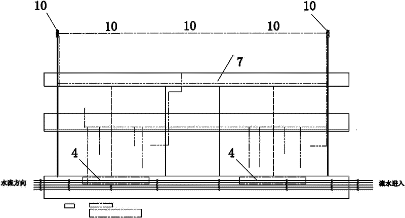 Pontoon and water flow power generation combined power station