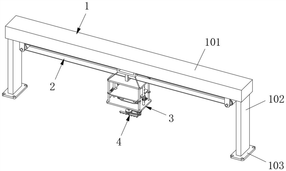 Adjustable cast-in-place support platform for pouring steel-concrete composite beam cantilever top plate