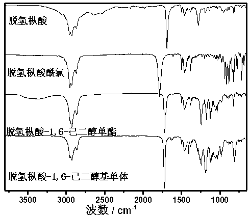 Rosin or rosin derivative long chain flexible monomer preparation method