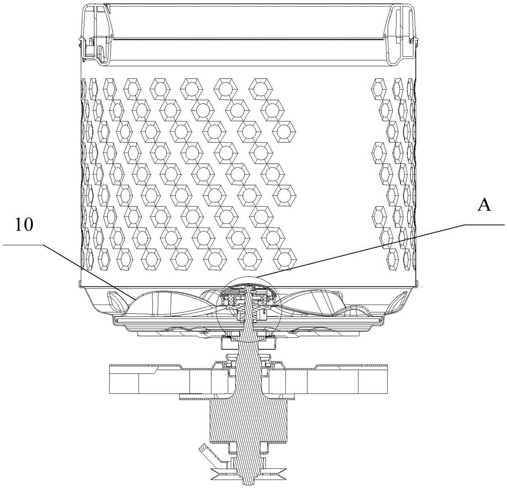 Impeller connection assembly and washing machine