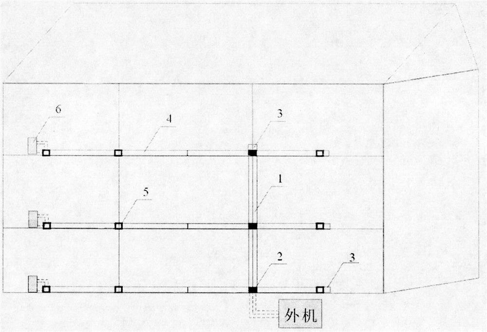 A modular piping system and installation method for a prefabricated integrated house