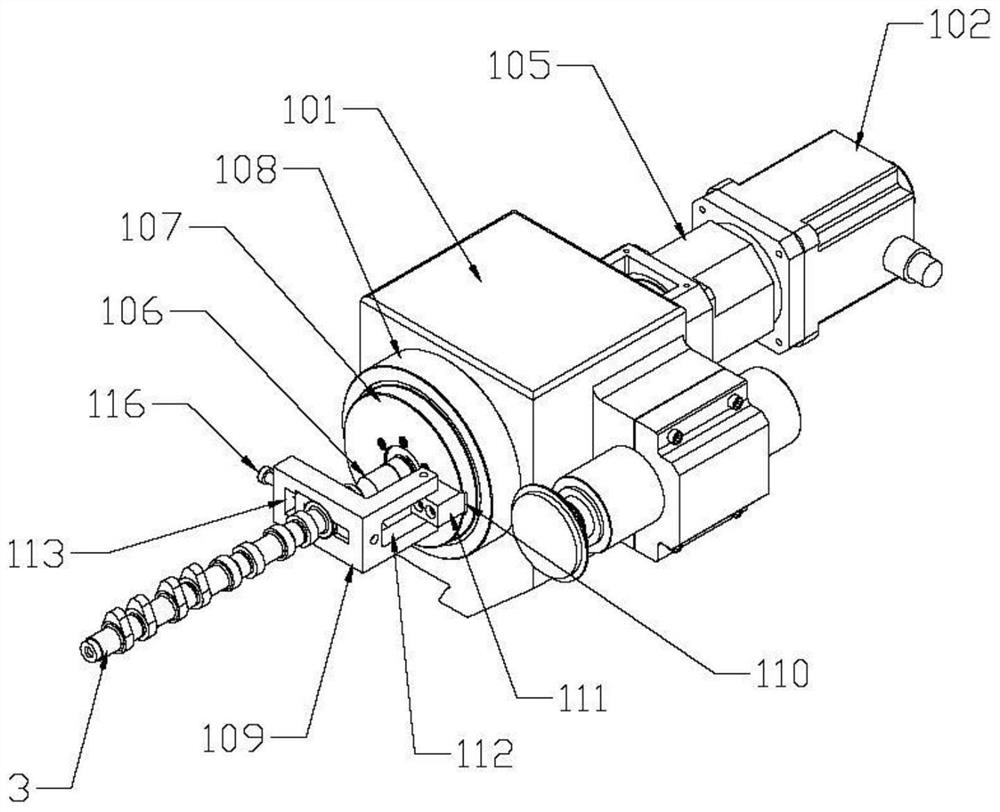 Clamping mechanism of camshaft grinding machine