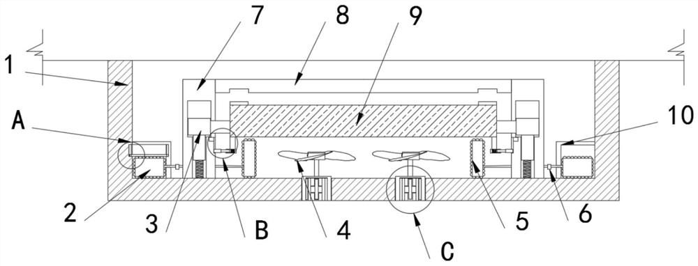 Computer mainboard auxiliary installation equipment based on airbag triggering