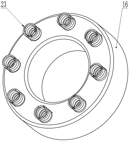 An upper plate structure of a high-precision single-side grinding machine