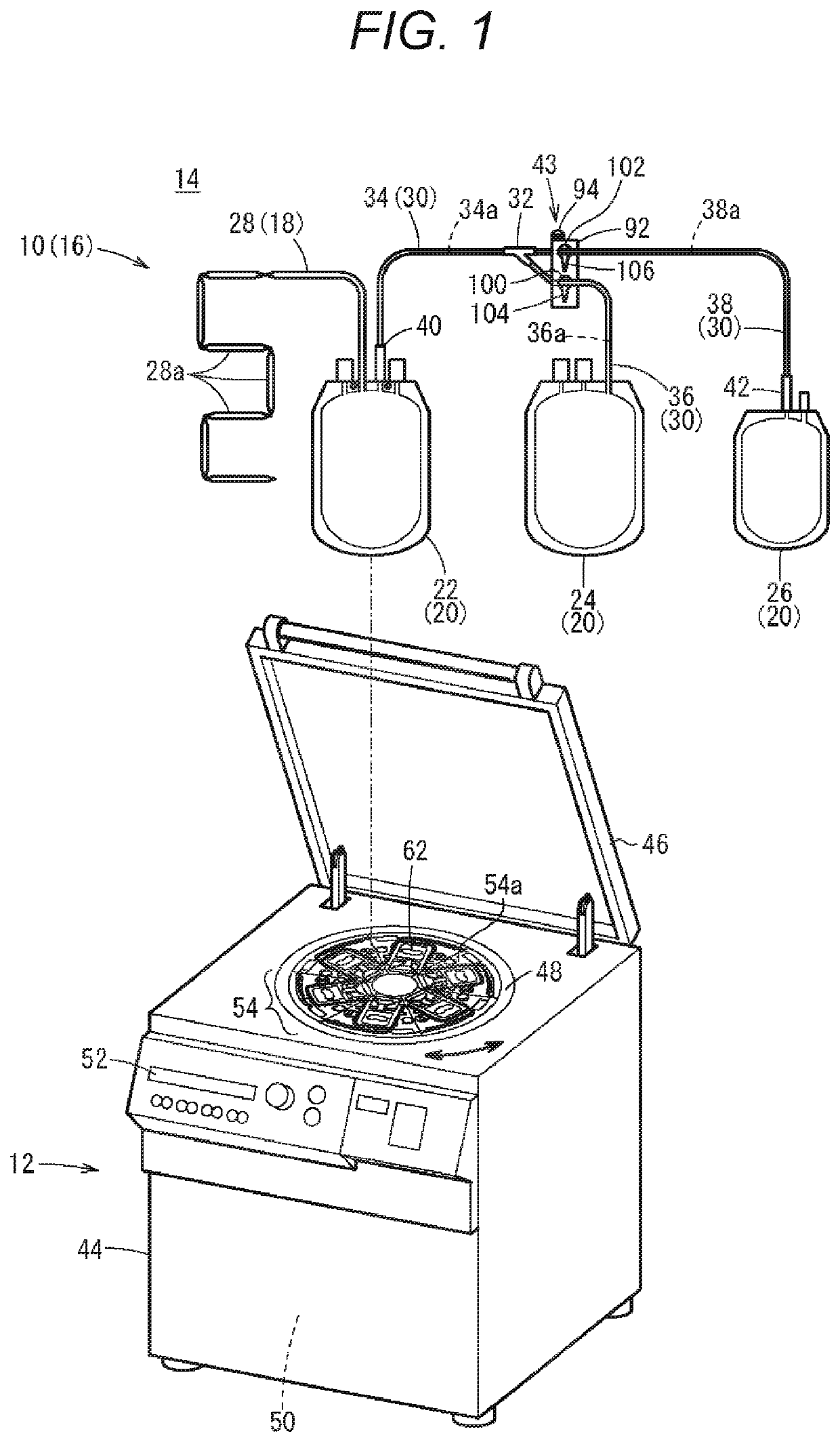 Blood bag system and clamp