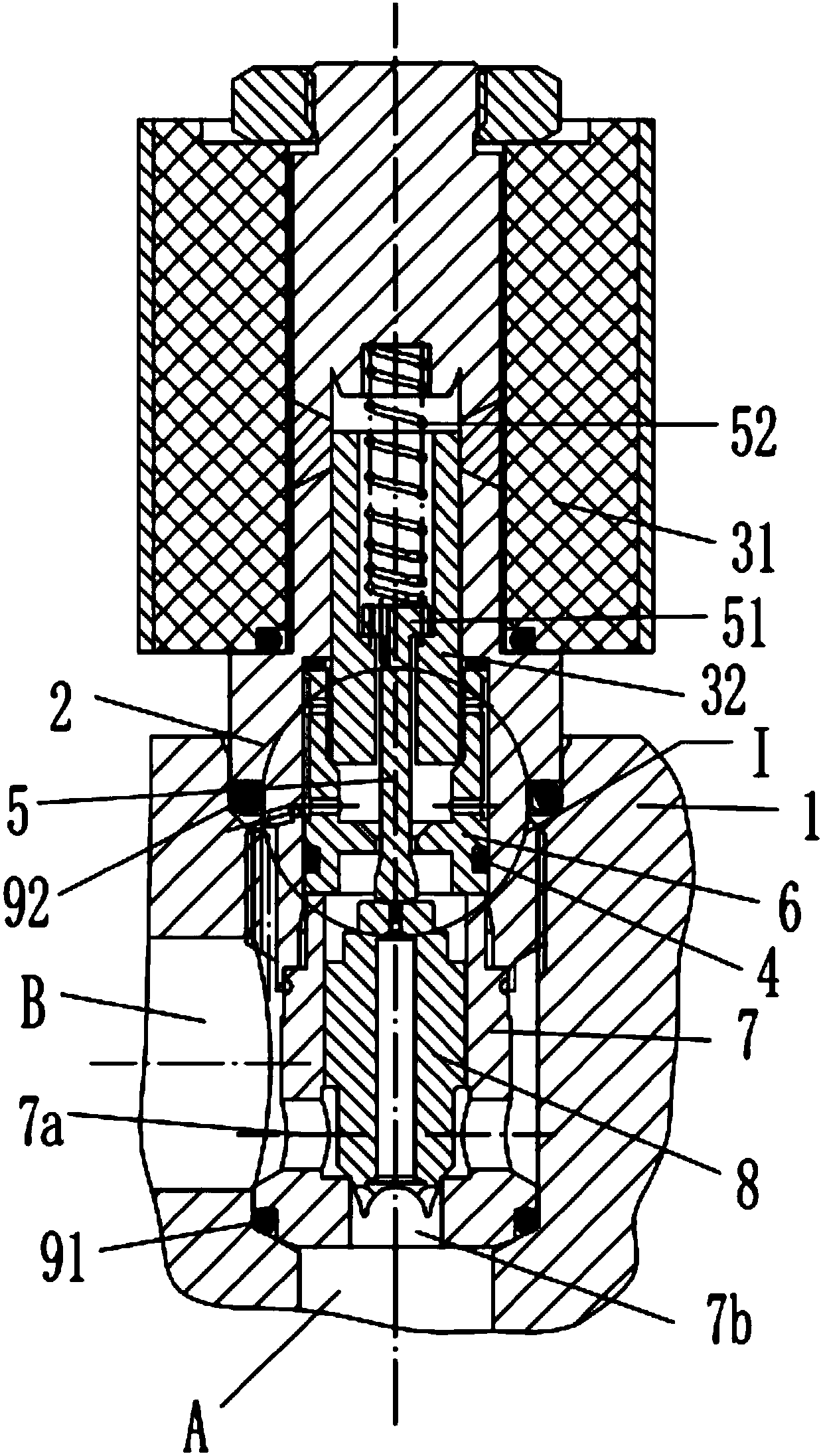 Normally-closed proportional one-way flow valve