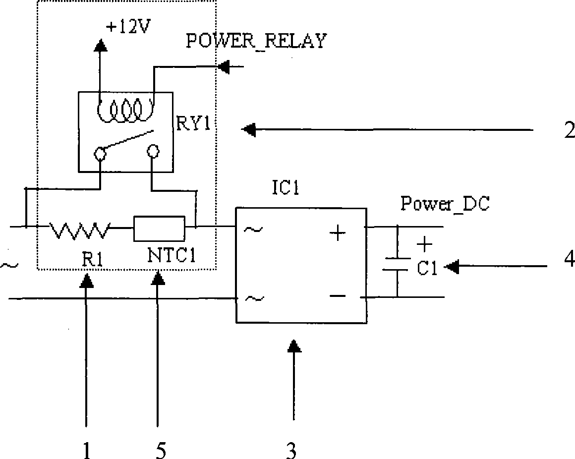 Novel frequency conversion power source protecting device