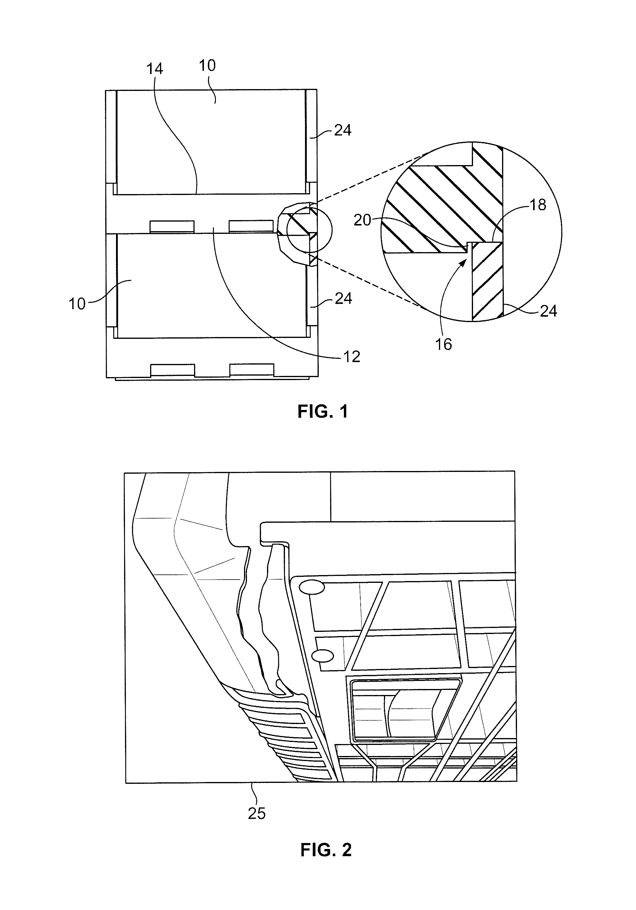 Bulk Bin with Interlocking Elements for Stacking