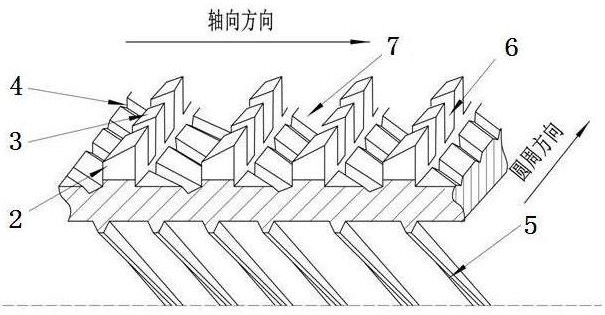 Columnar fin falling film evaporation heat exchange tube