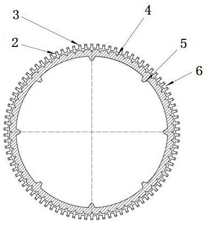 Columnar fin falling film evaporation heat exchange tube