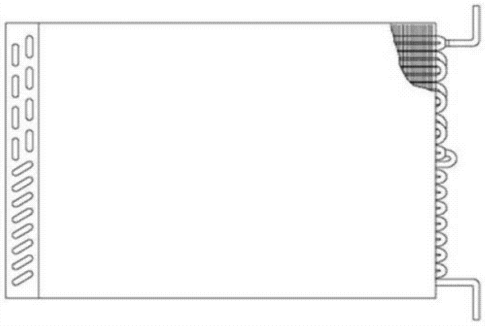 Refrigeration condenser without refrigerant superheating section and refrigeration method thereof