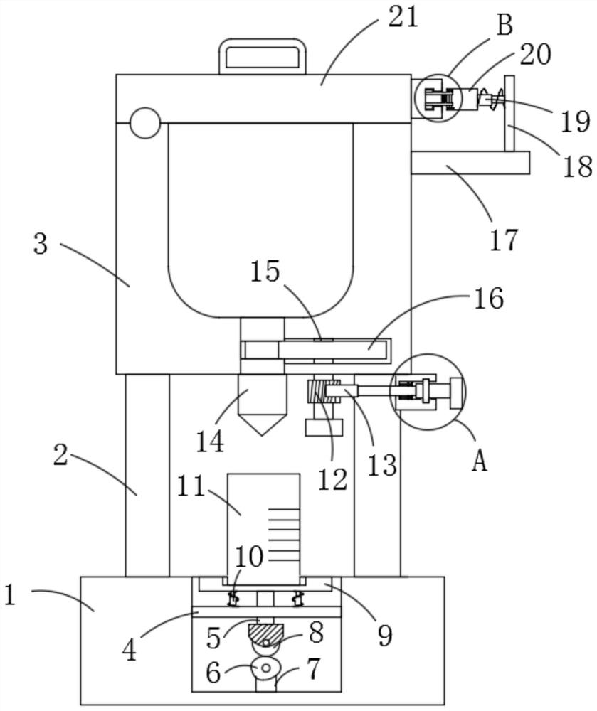 A milk powder extraction device