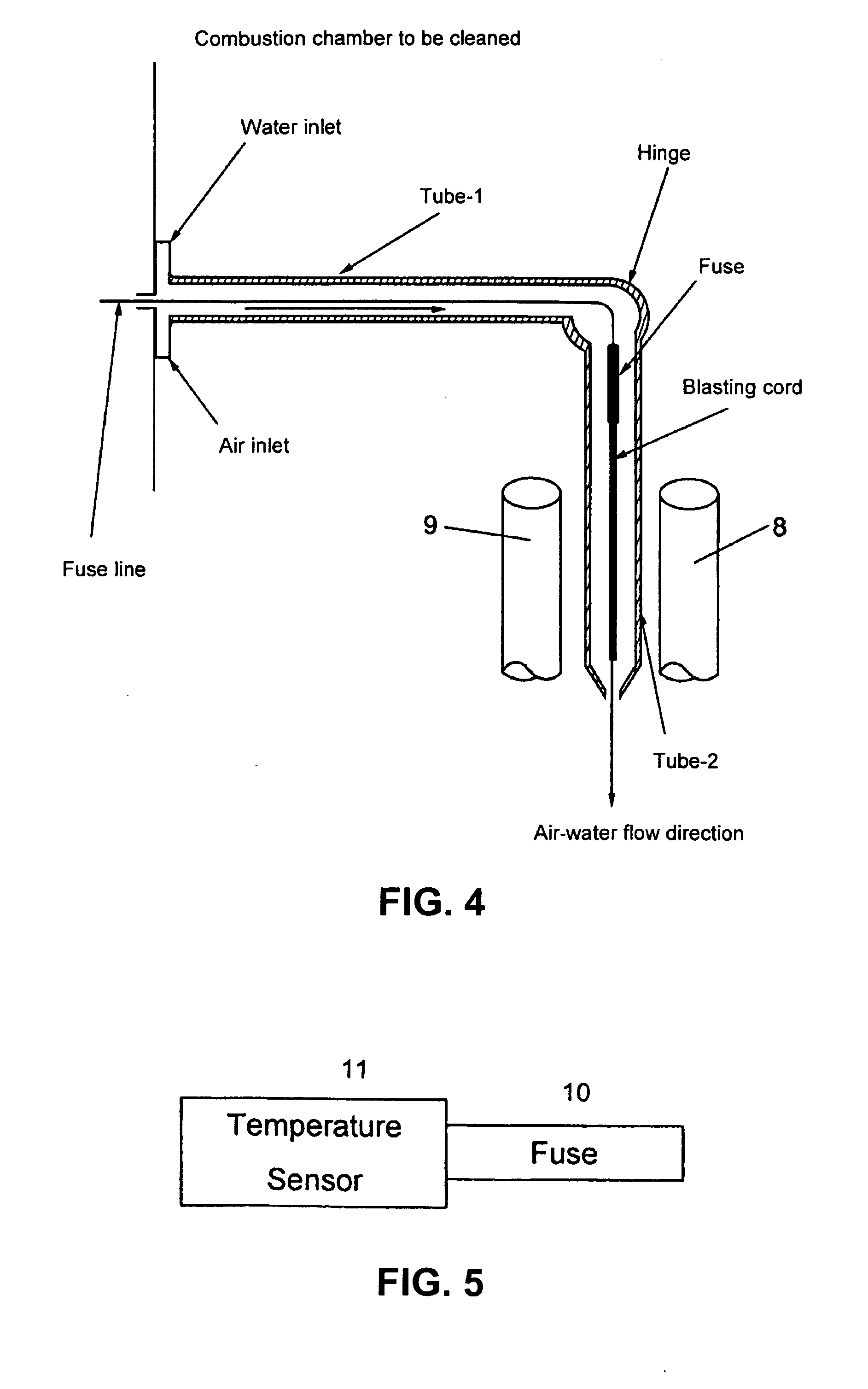 Method of and apparatus for cleaning fouling in heat exchangers, waste-heat boilers and combustion chambers