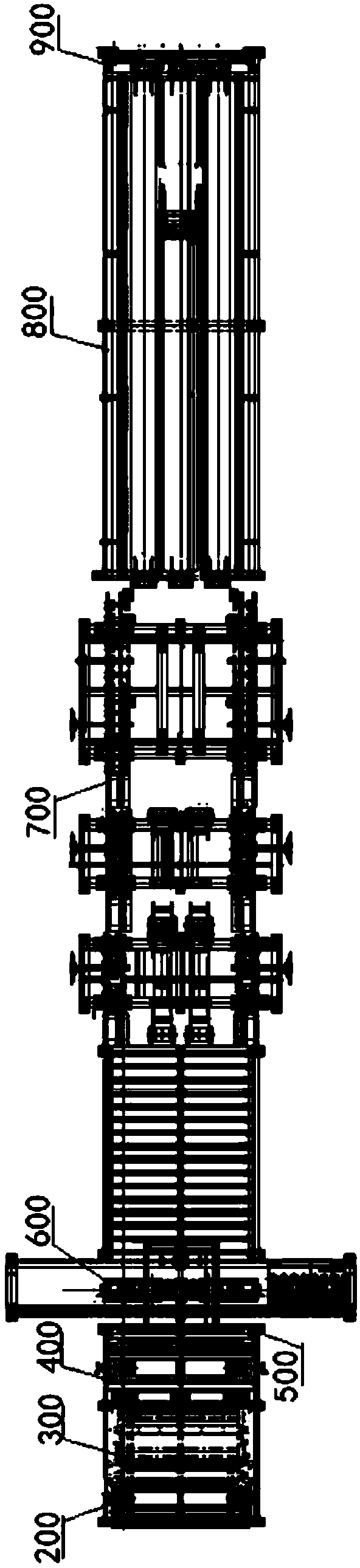 Back-and-forth seaming machine, use method of back-and-forth seaming machine and air pipe production line