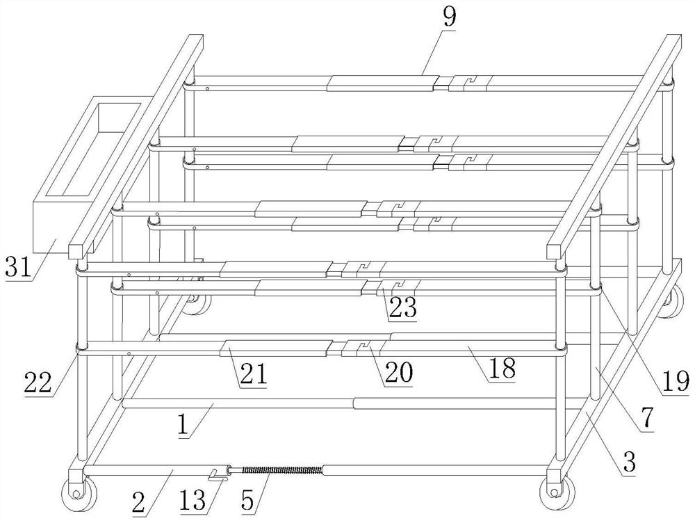 Electric power safety fence stacking trolley