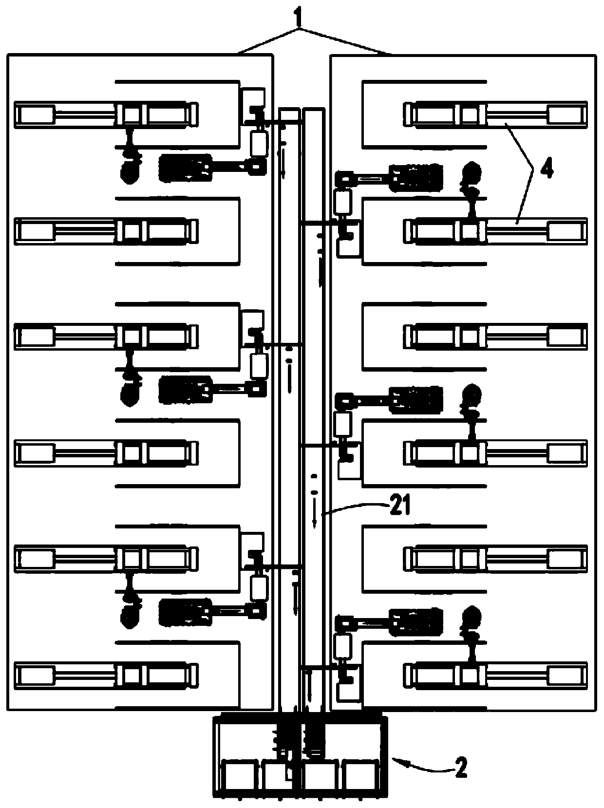 Automatic battery box unmanned production line and process