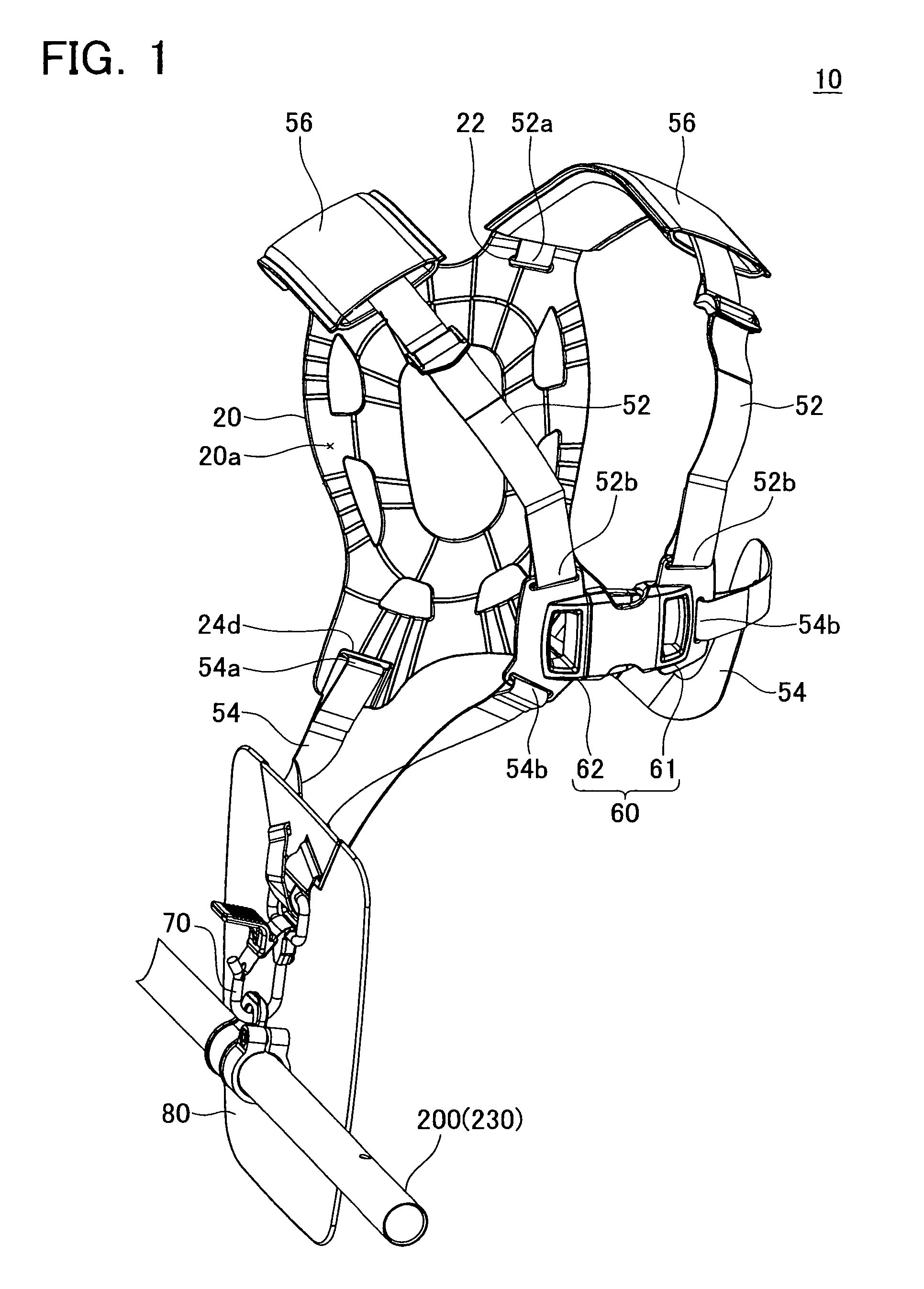 Harness for a handheld power equipment