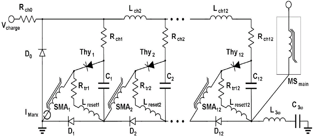 All-solid-state Marx generator with saturable pulse transformer substituting for gas switch