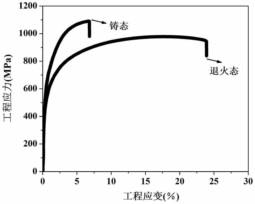 Co-Cr-Fe-Ni-V-B eutectic high-entropy alloy with excellent thermal modification and preparation method of Co-Cr-Fe-Ni-V-B eutectic high-entropy alloy