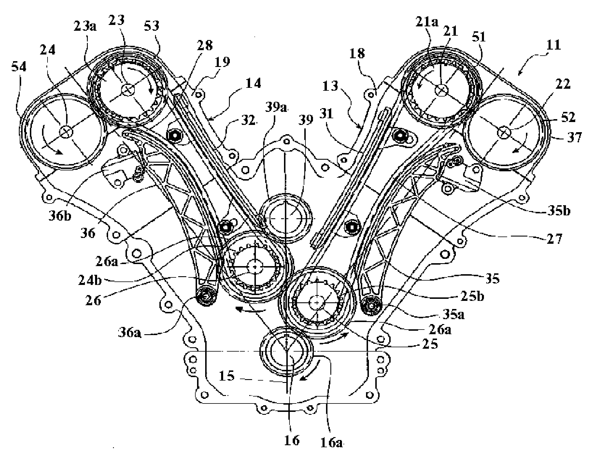 V type internal combustion engine