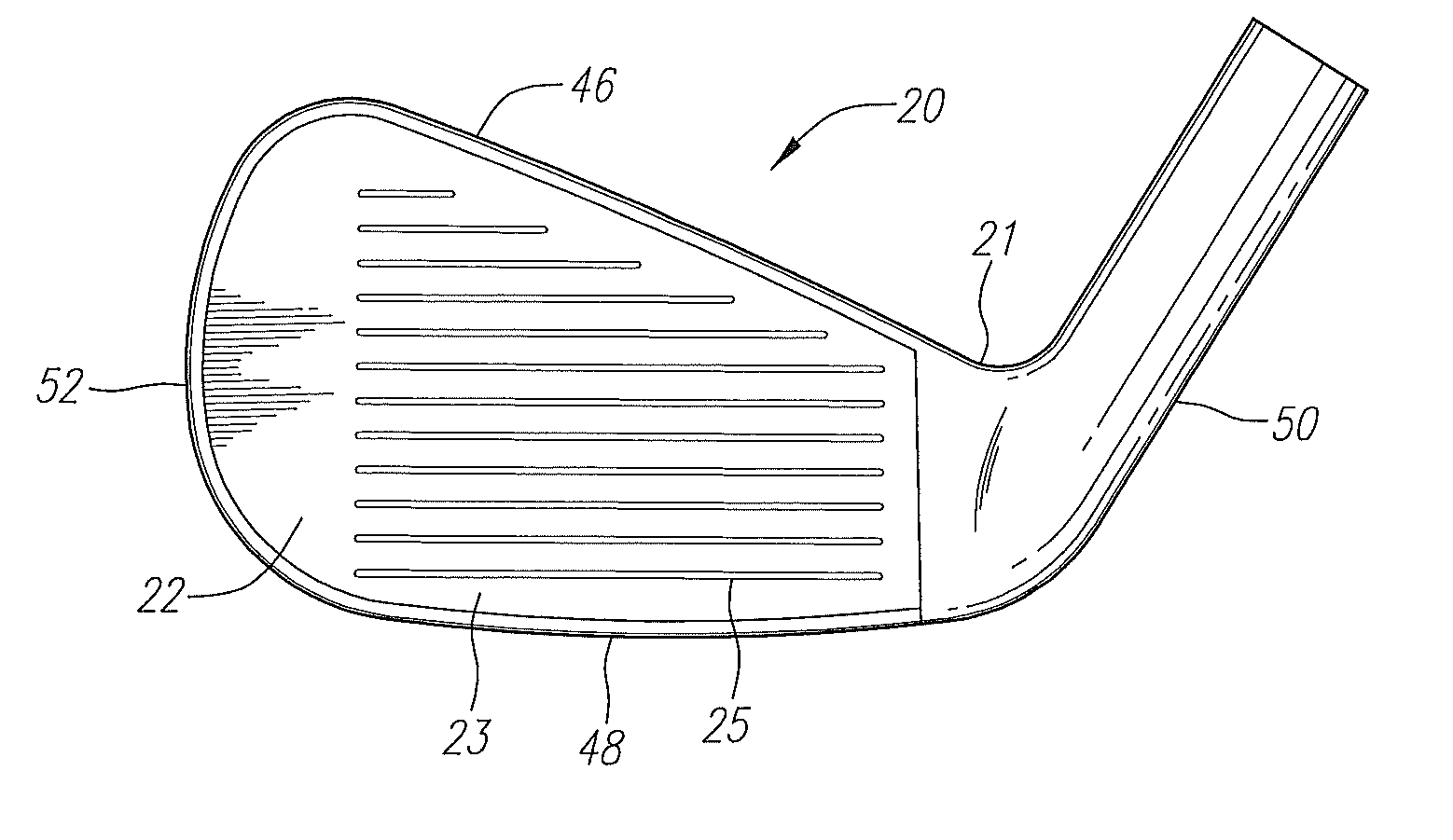 Golf club head with grooves