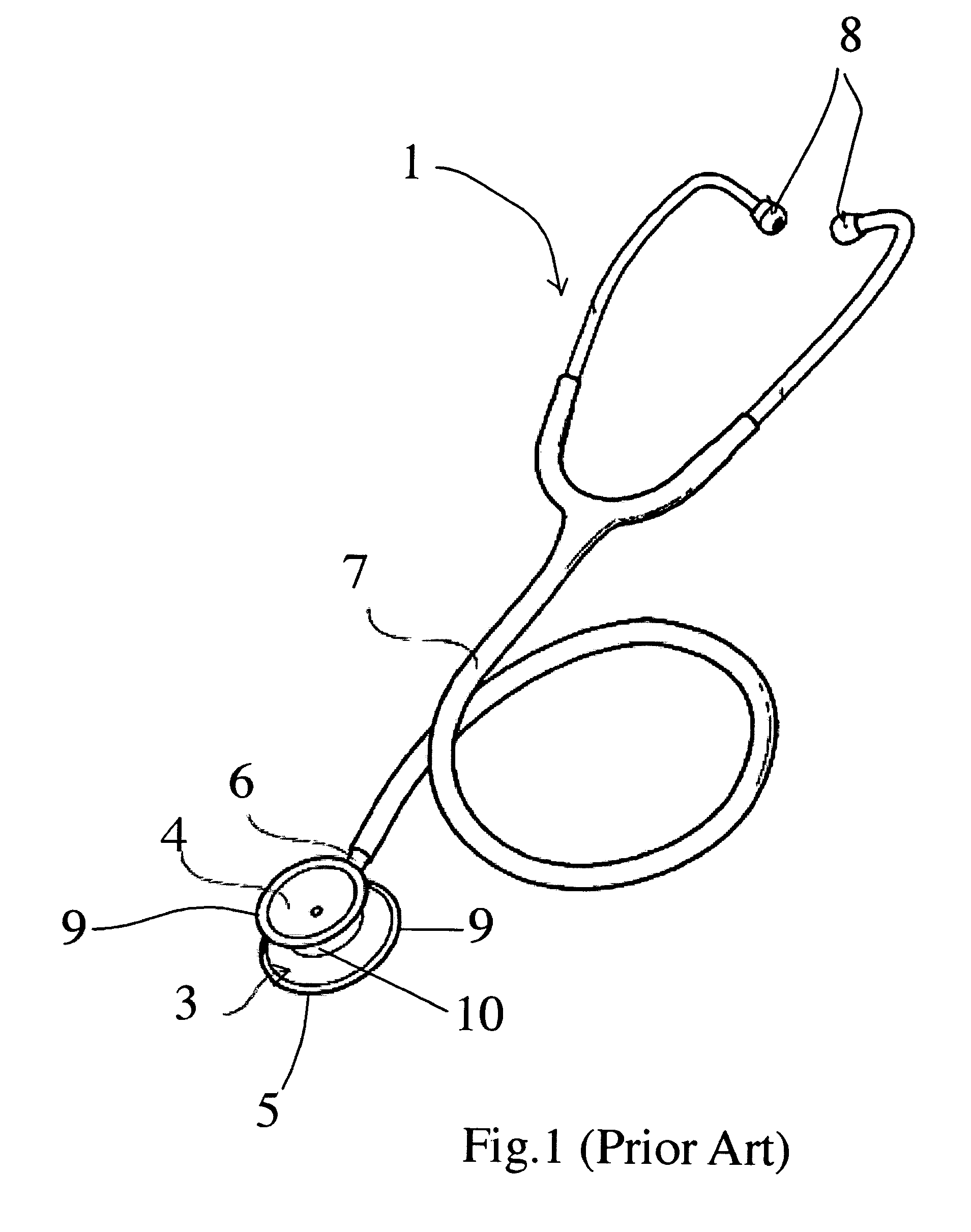 Method and device for utilization of a stethoscope as a neurological diagnostic tool and percussion tool