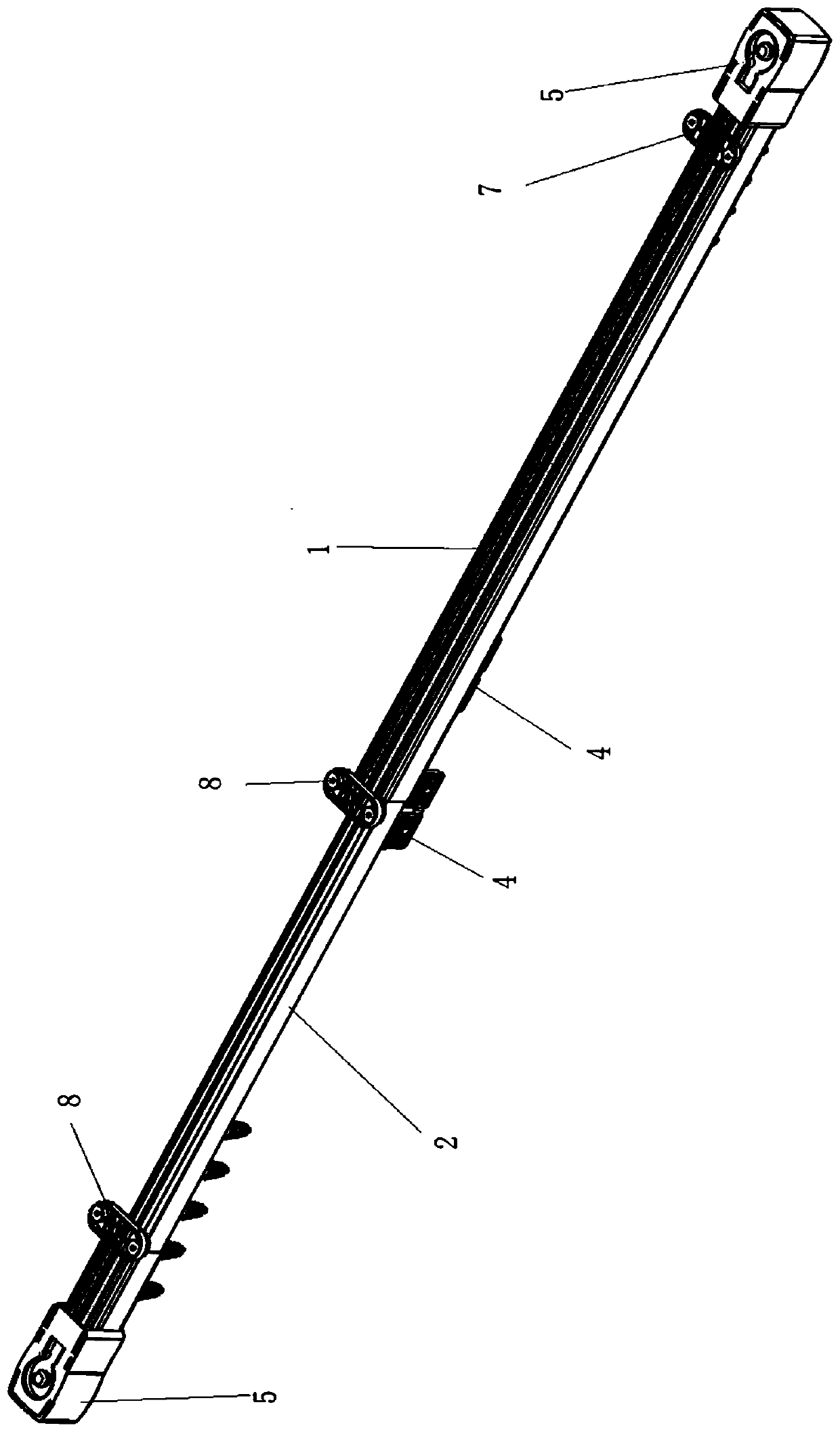 Telescopic distance-adjustable electric curtain guide rail