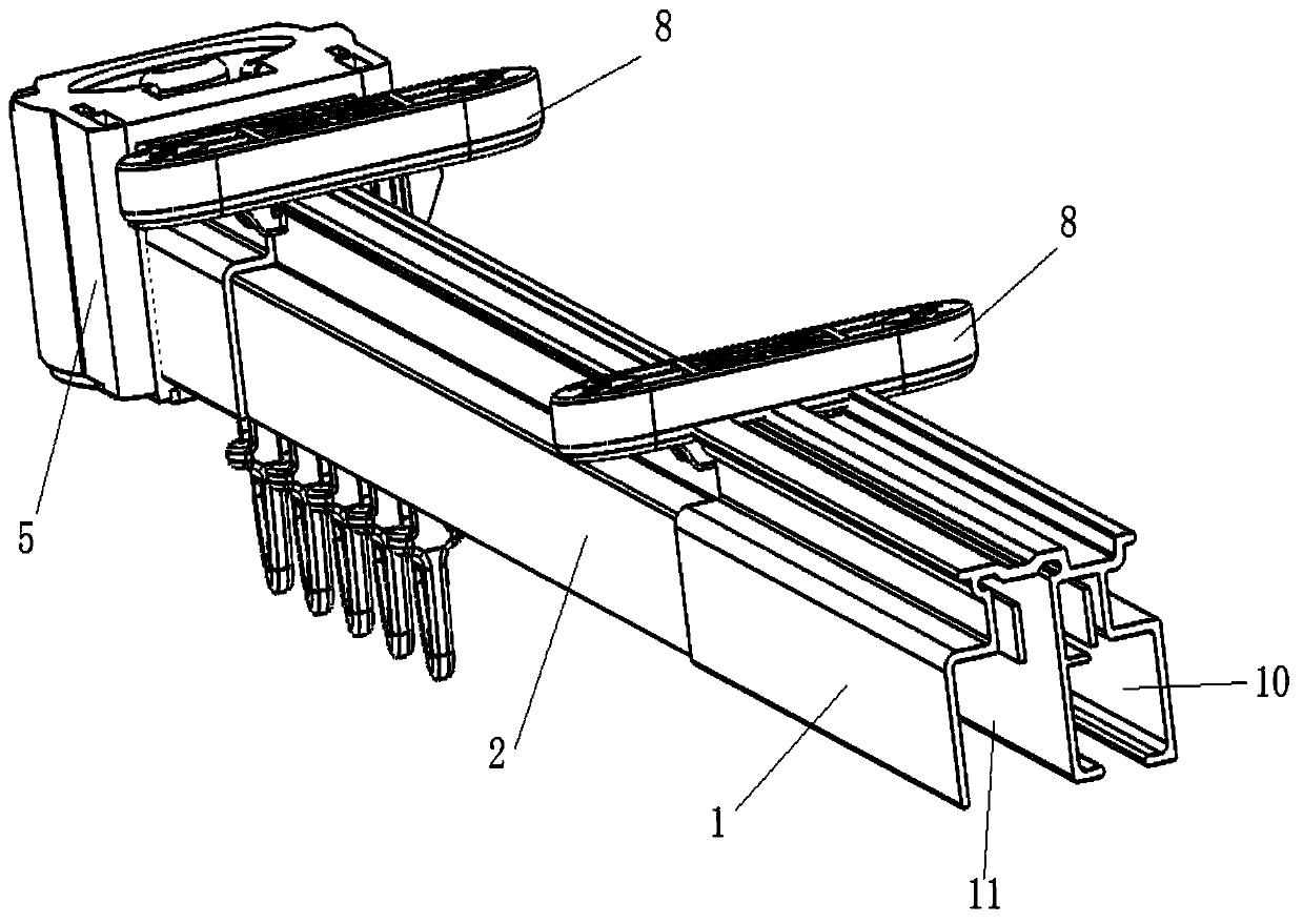 Telescopic distance-adjustable electric curtain guide rail