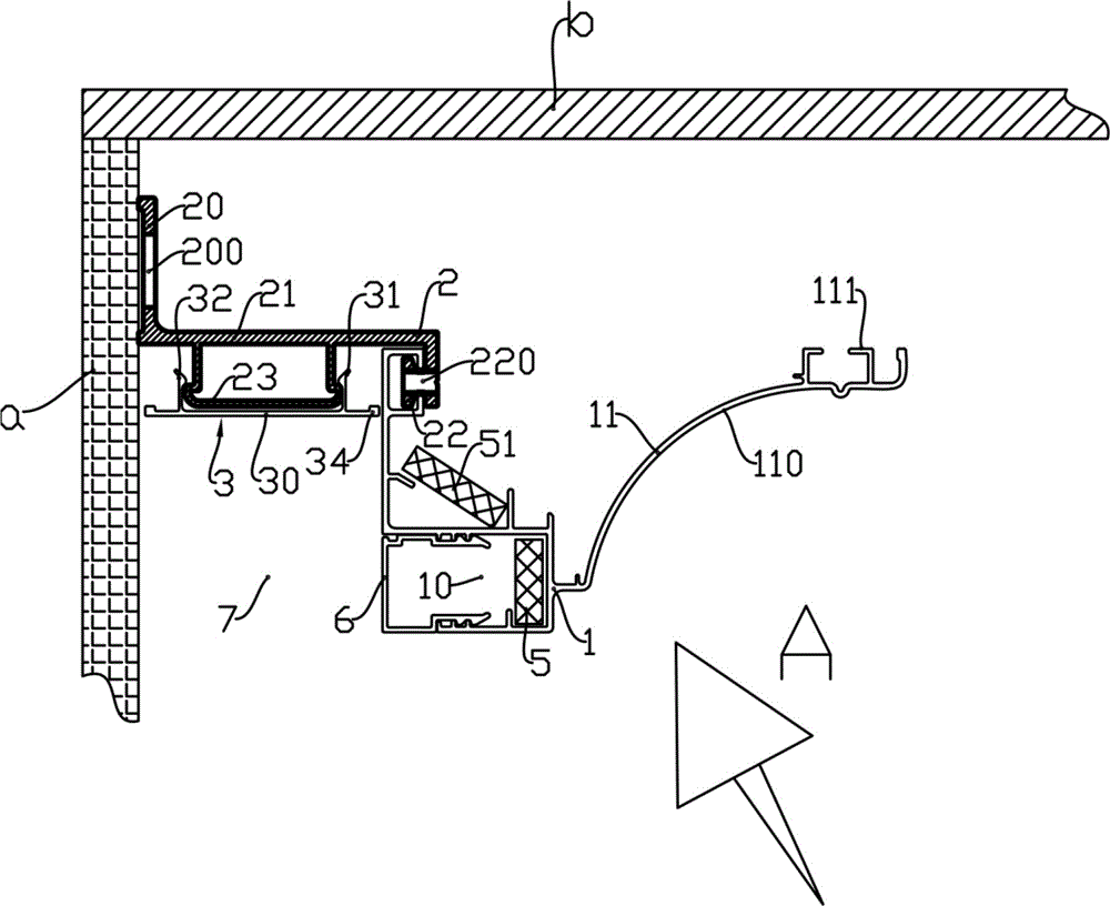 Combined corner ceiling layer structure