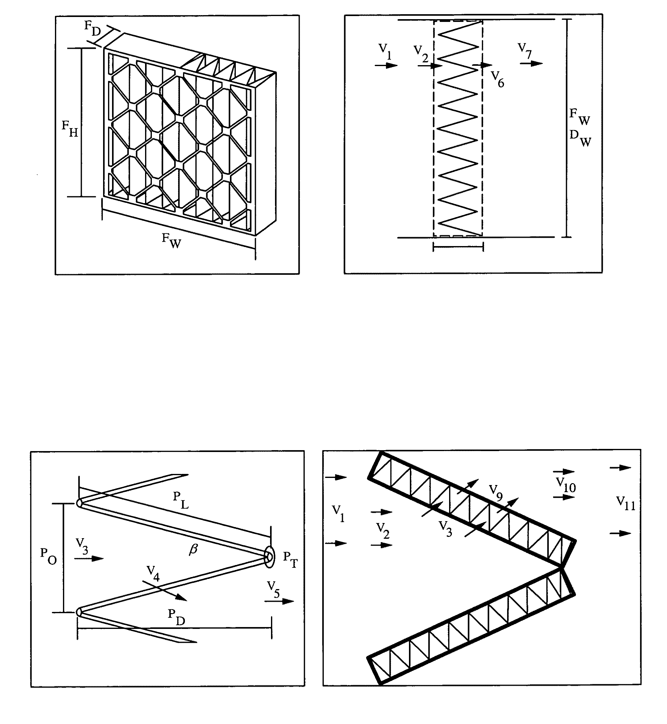 Multi-element structured arrays (MESA's) for cost effective and high efficiency treatment of fluids