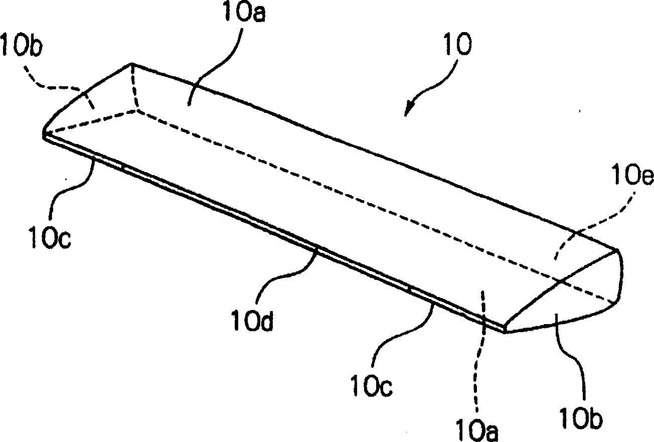 Film enclosed electric device and collector covering member for the film enclosed electric device