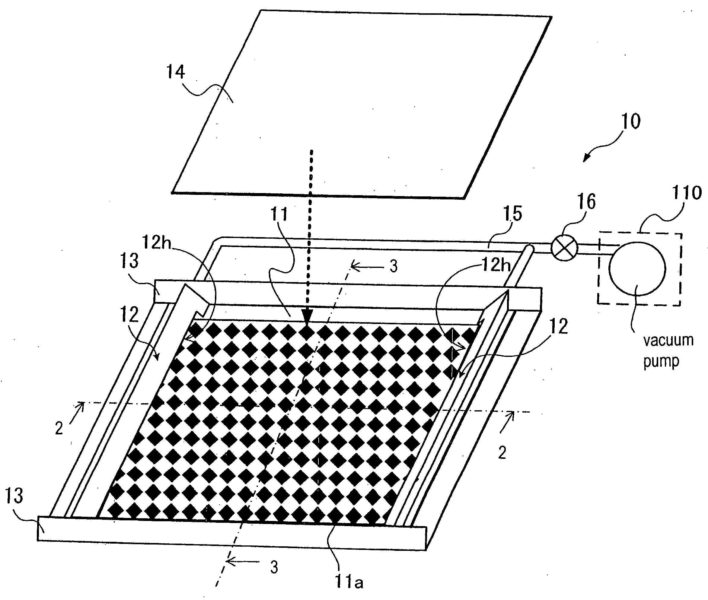 Vacuum lamination device and vacuum lamination method