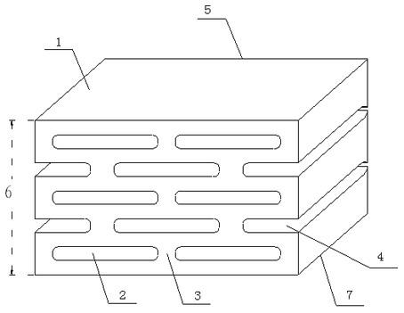 Light fly ash multi-row hole self-thermal insulation building block