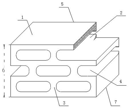 Light fly ash multi-row hole self-thermal insulation building block