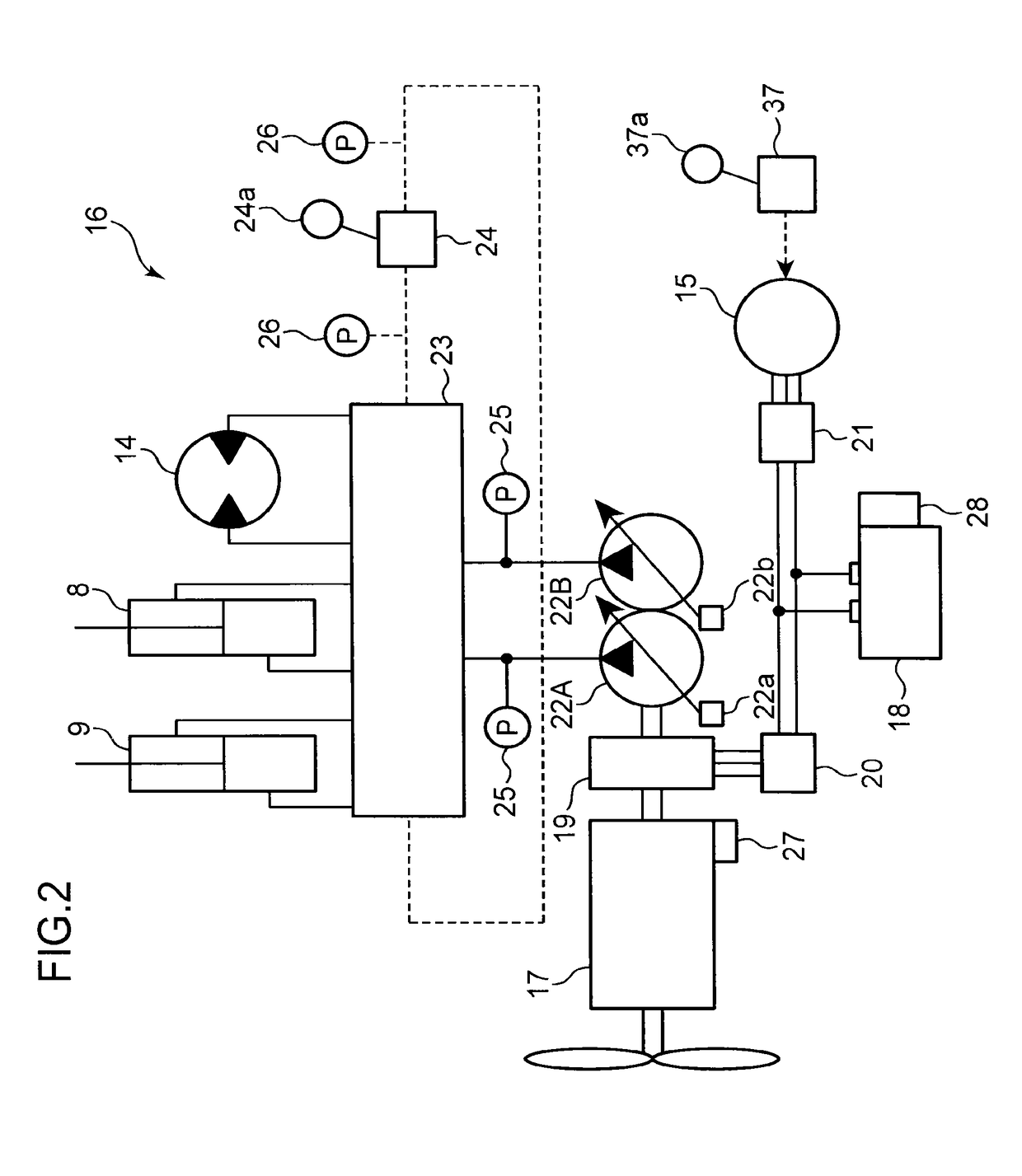 Power control device and hybrid construction machine provided with same