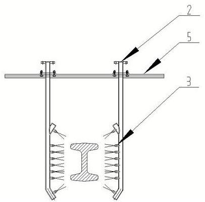 High-pressure water descaling device and method for forge piece