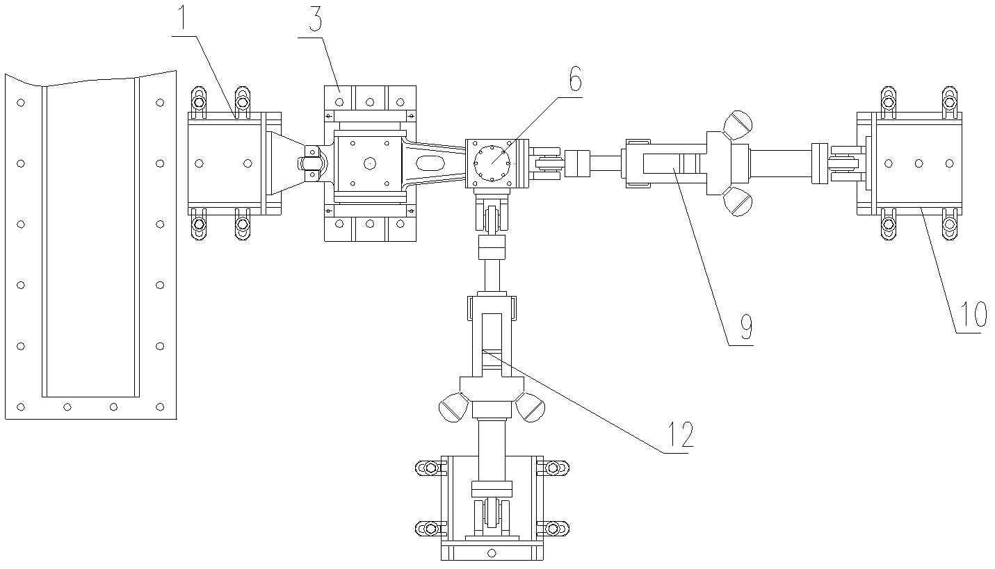 Static strength and fatigue test device for tumbler type shaft housing as well as its method