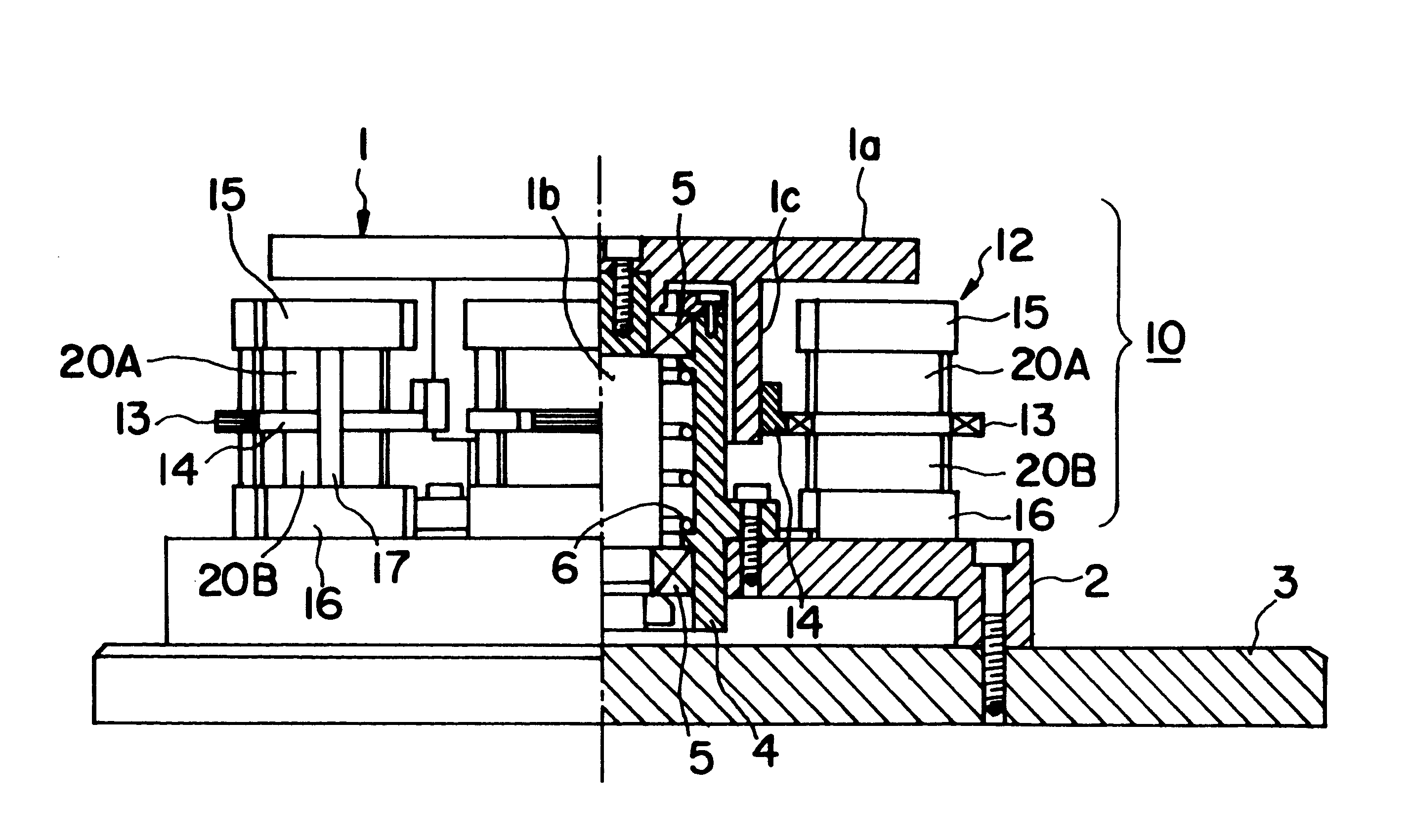 Rotational vibration testing apparatus