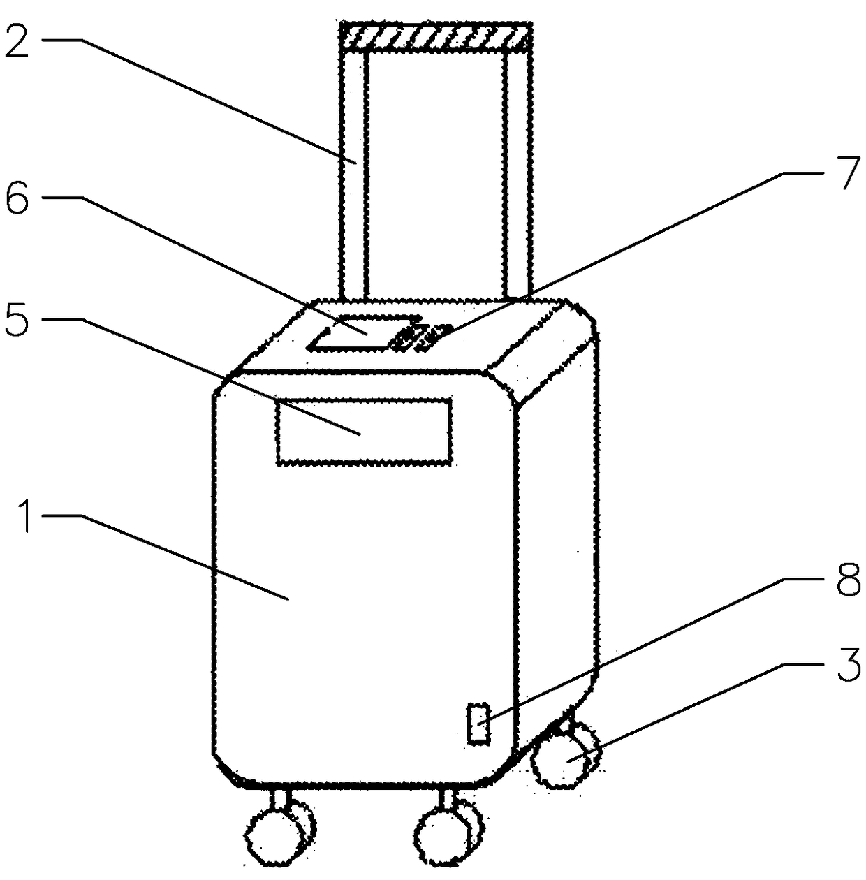 Suitcase with weighing function