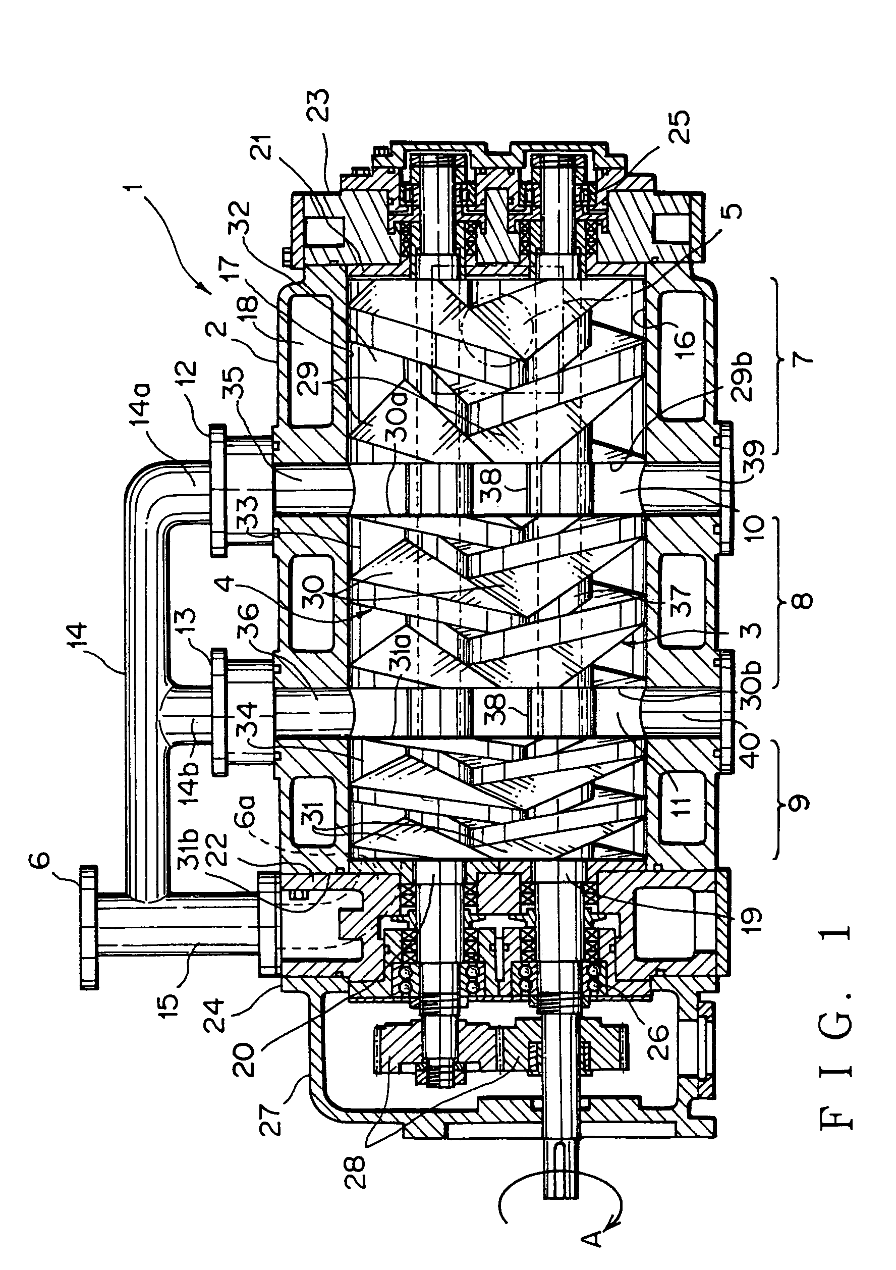 Screw type vacuum pump