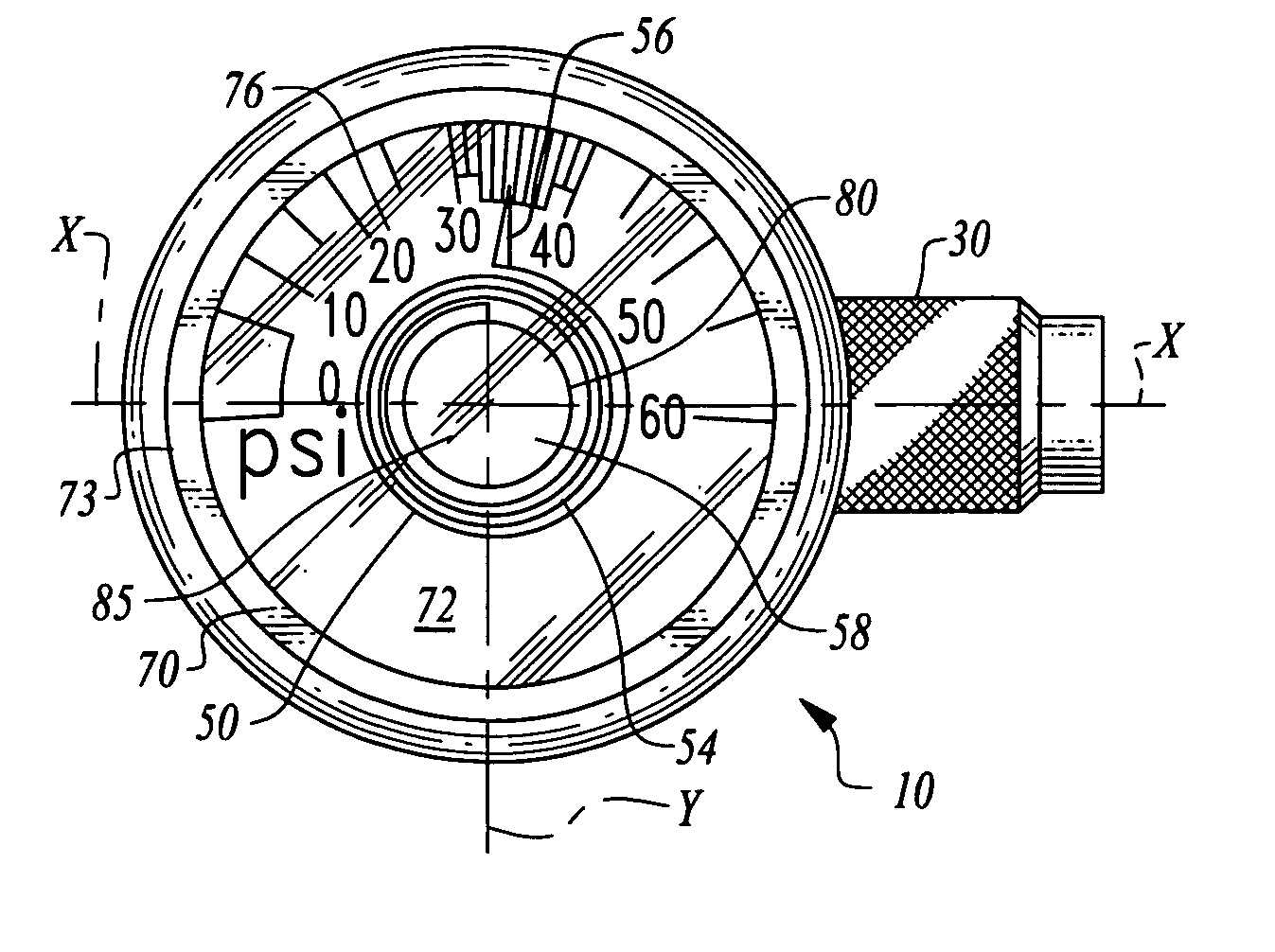 Tire pressure gauge with data transmitter