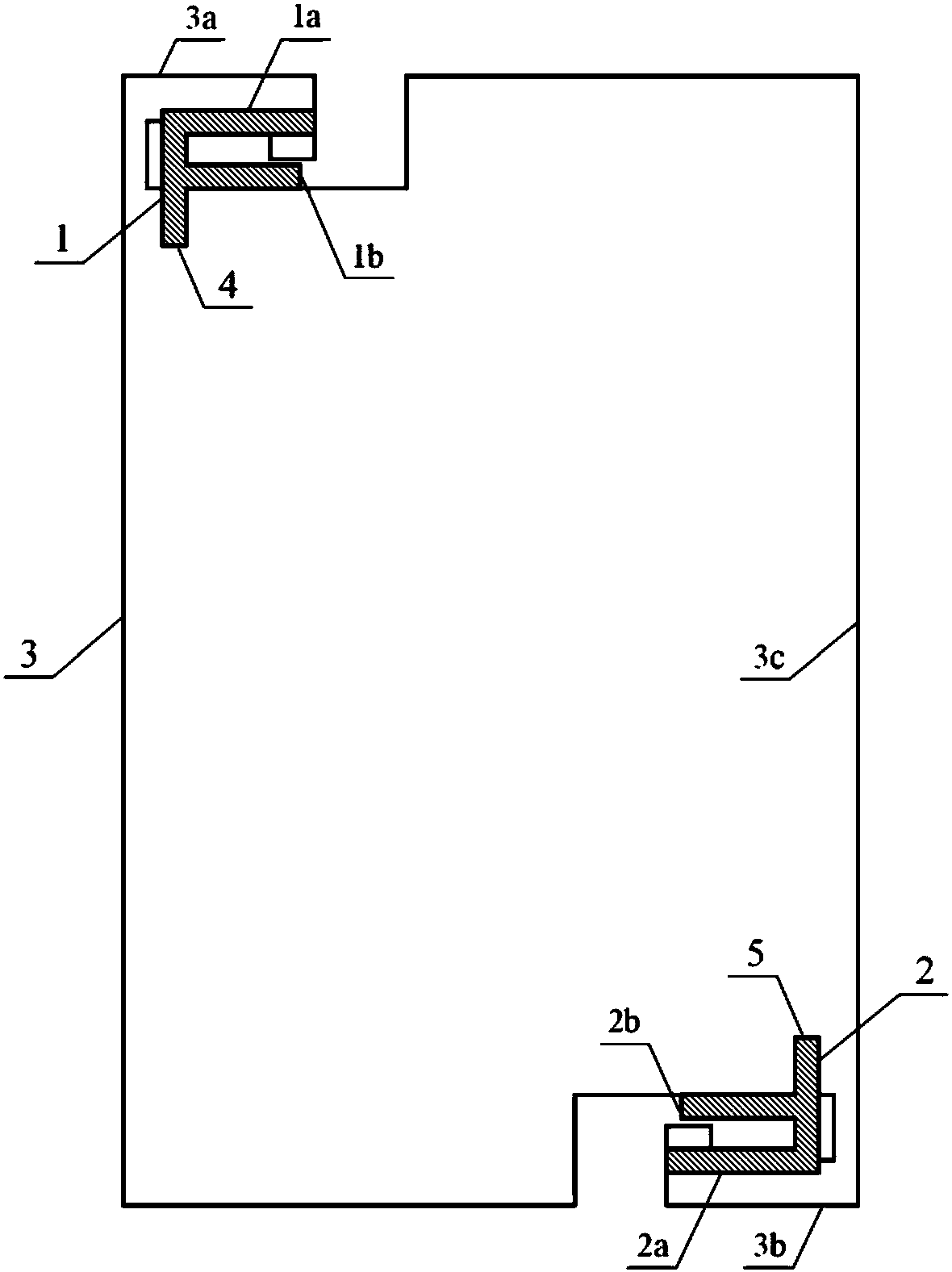 Mobile terminal broadband MIMO dual-antenna assembly