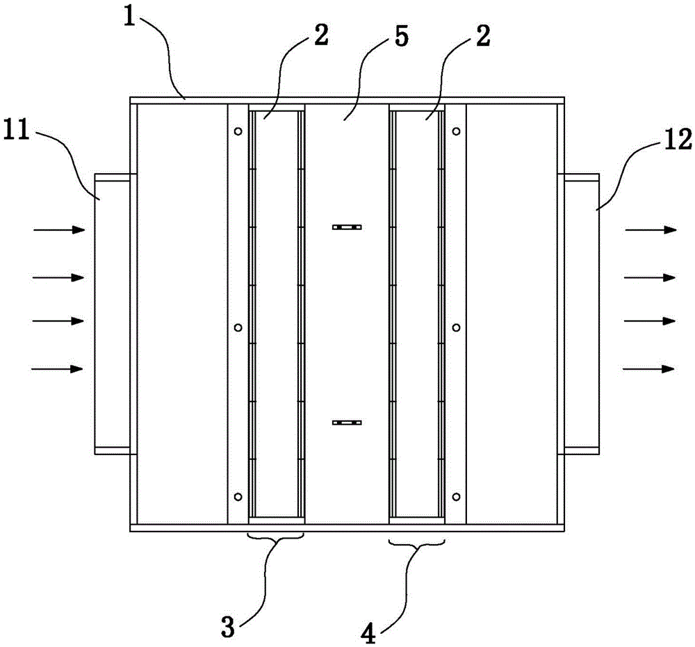 Combined waste gas filtering tank