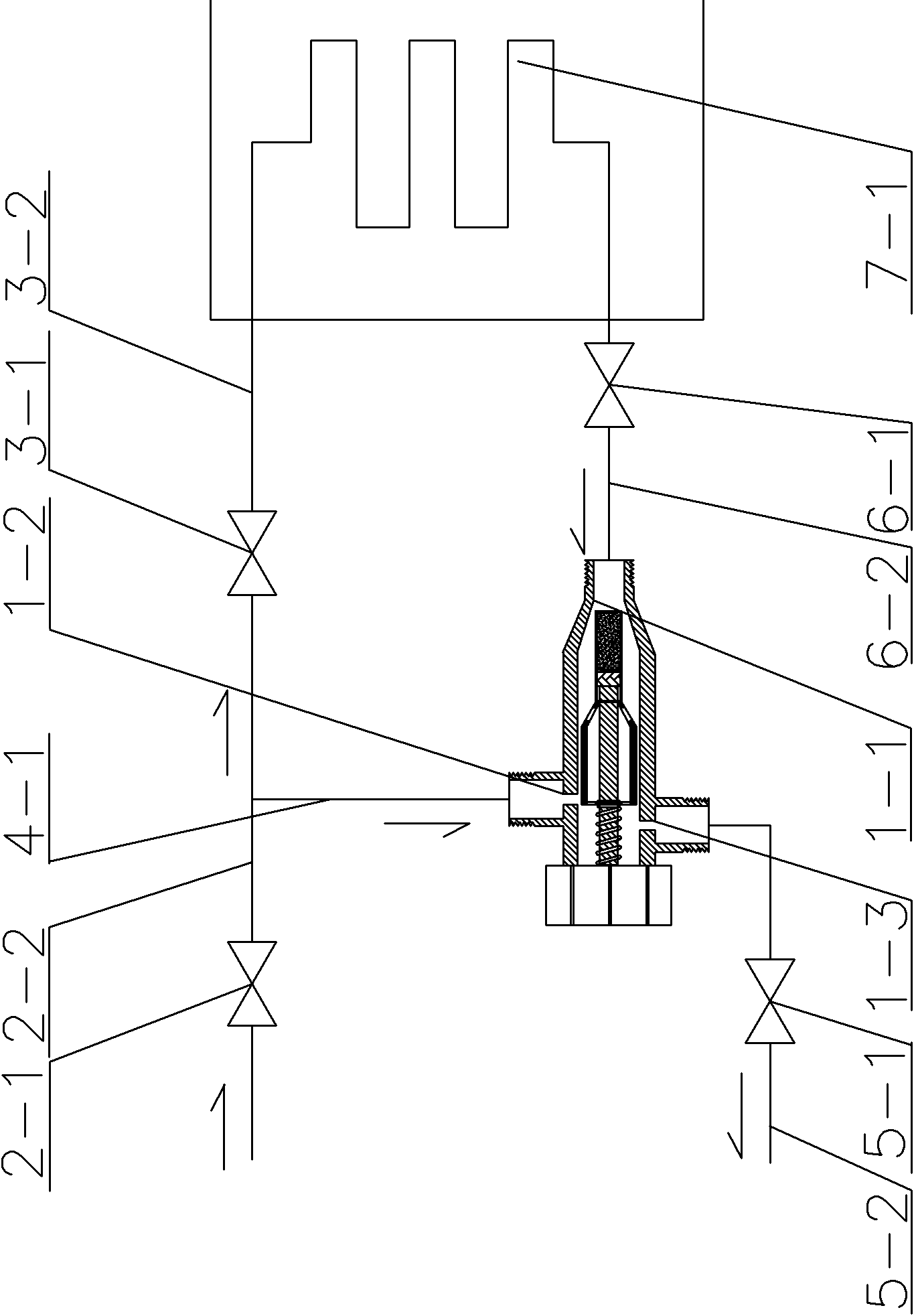 Heating system using self-operated three-way water-mixing temperature regulating valve