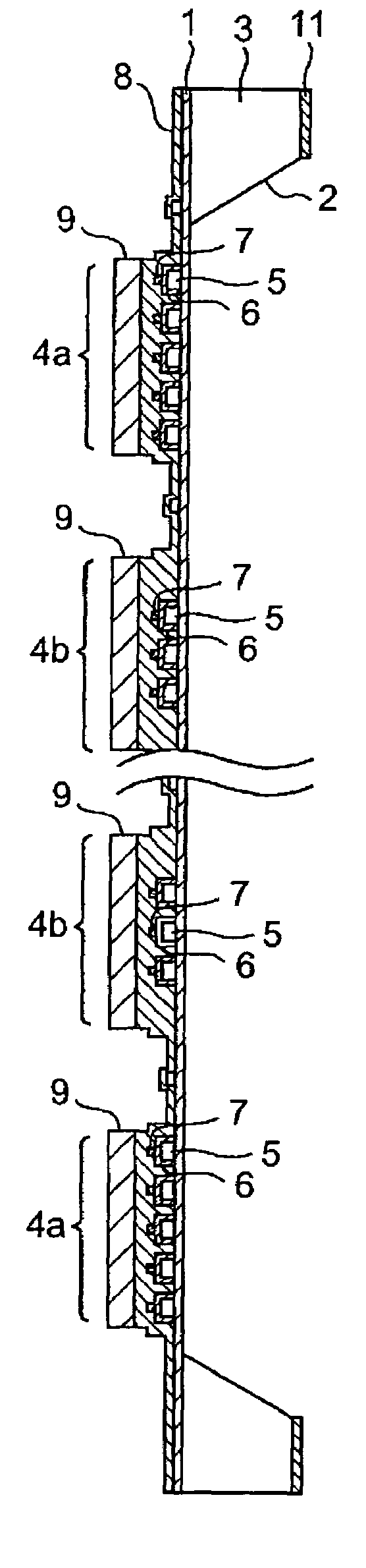 Infrared array detection device