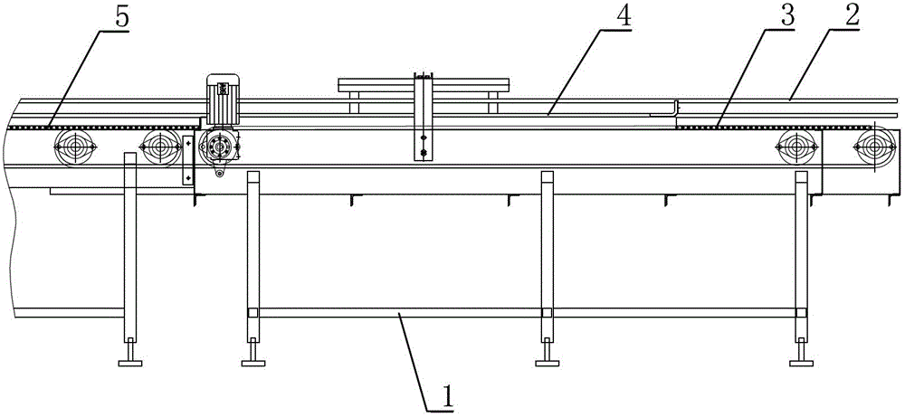 Line-arranging device for tank bodies of continuous sterilizer