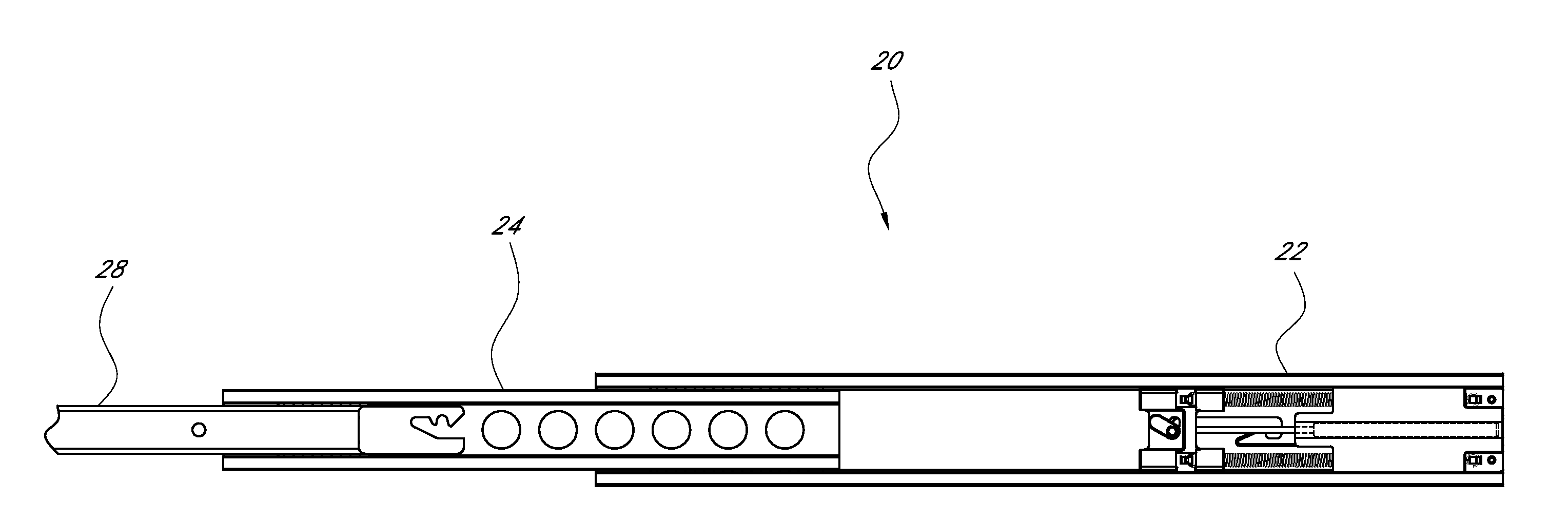 Self-closing slide assembly with dampening mechanism